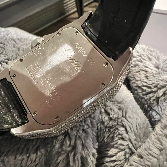 Cartier Santos 100 Diamond Watch - Picture 10 of 16